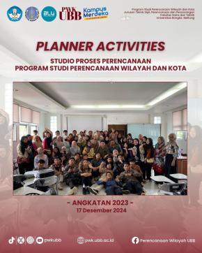 Studio Proses Perencanaan Mahasiswa PWK UBB Angkatan 2023